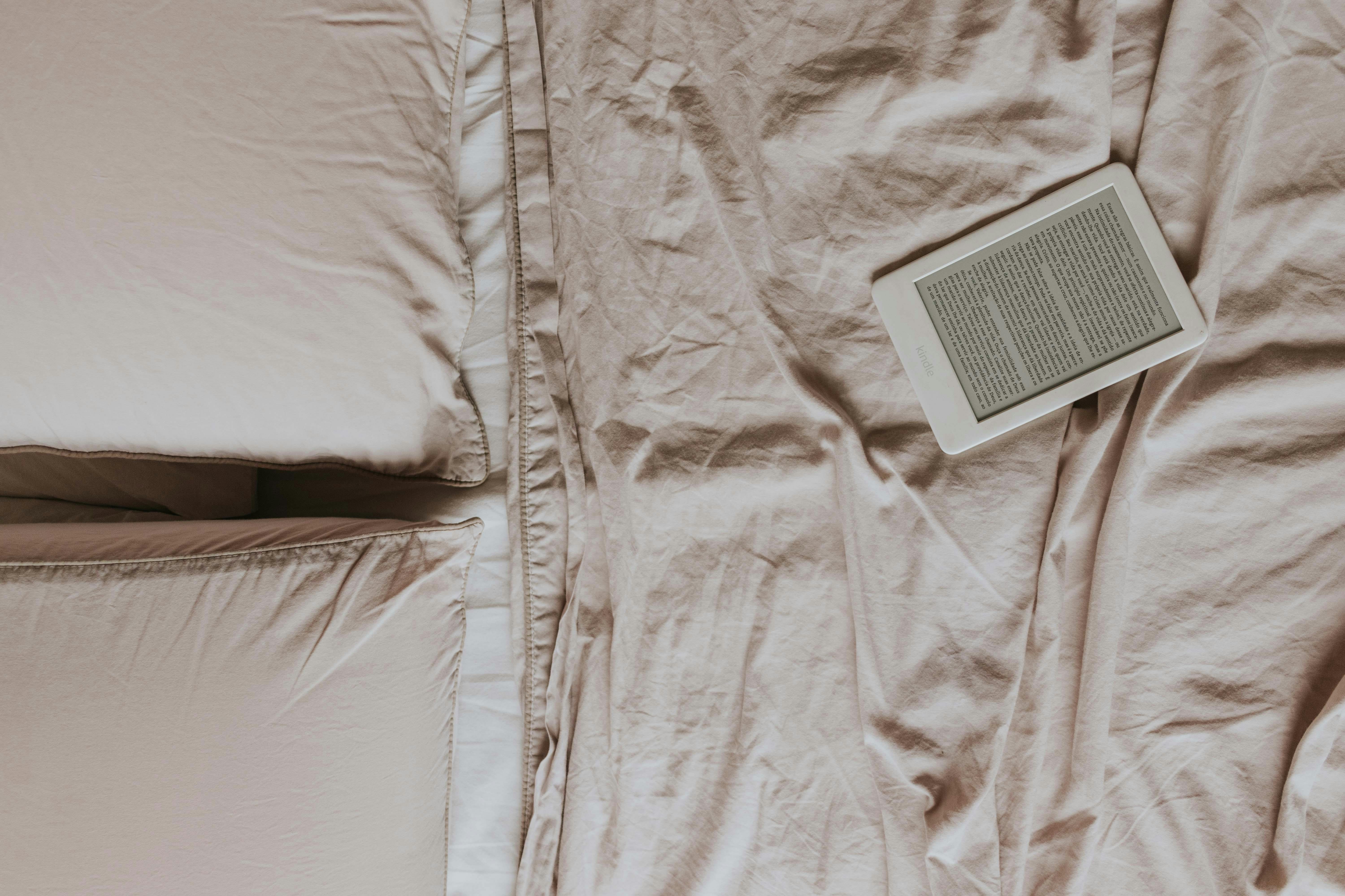 Reading a book before sleeping